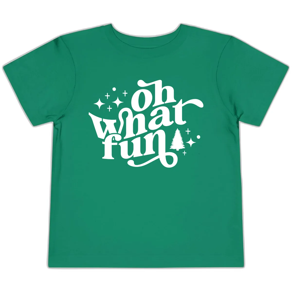 Oh What Fun Holiday Design Toddler T-Shirt in Kelly
