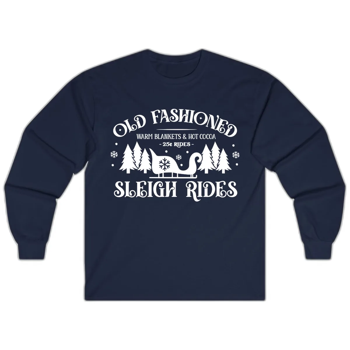 Old Fashioned Sleigh Ride Long Sleeve in Navy