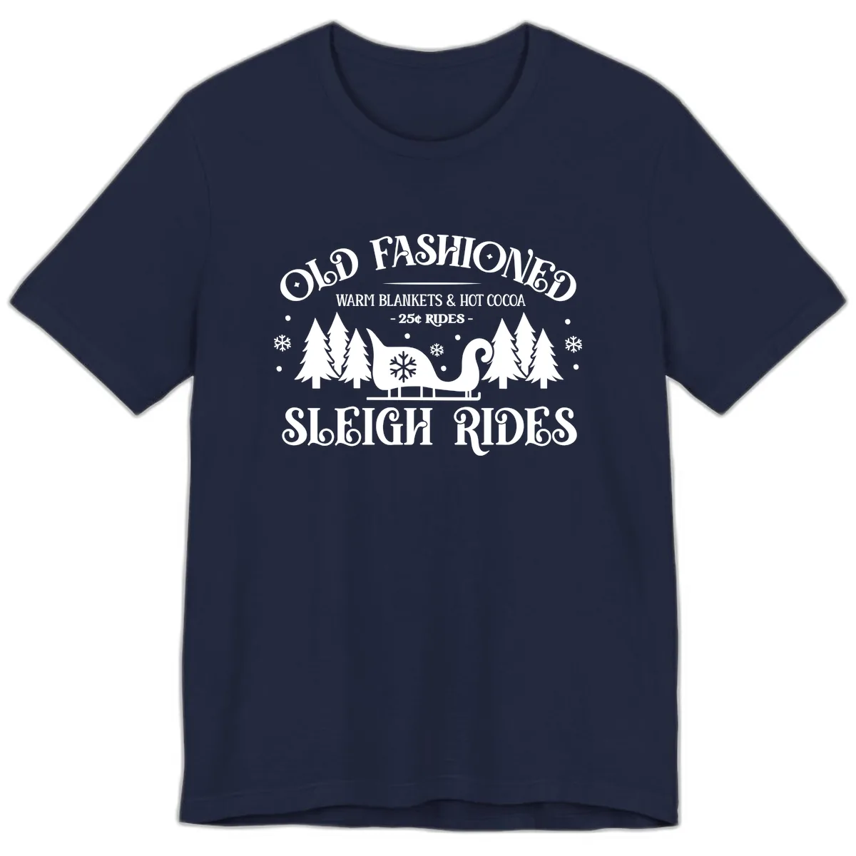 Old Fashioned Sleigh Ride Premium T-Shirt in Navy