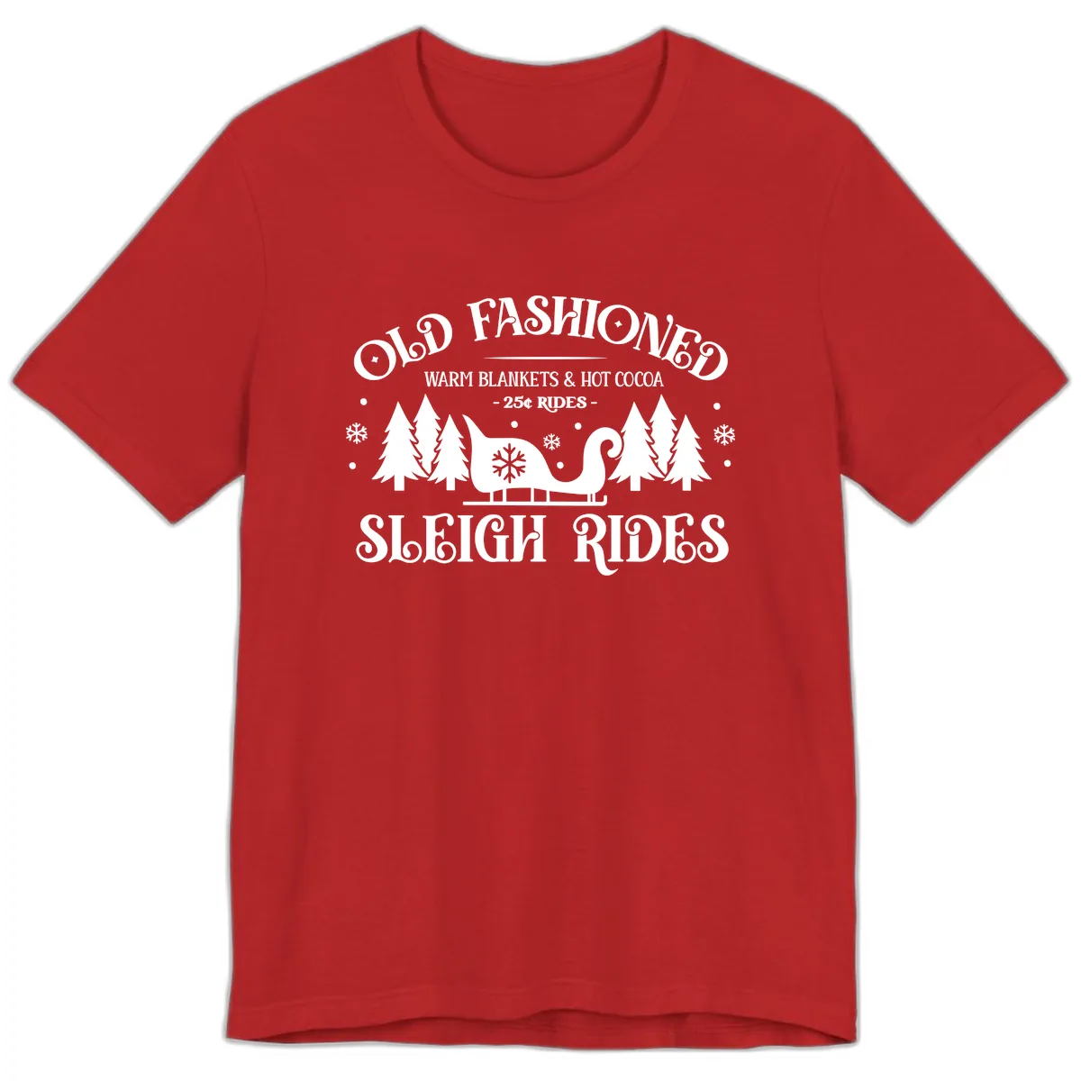 Old Fashioned Sleigh Ride Premium T-Shirt in Red