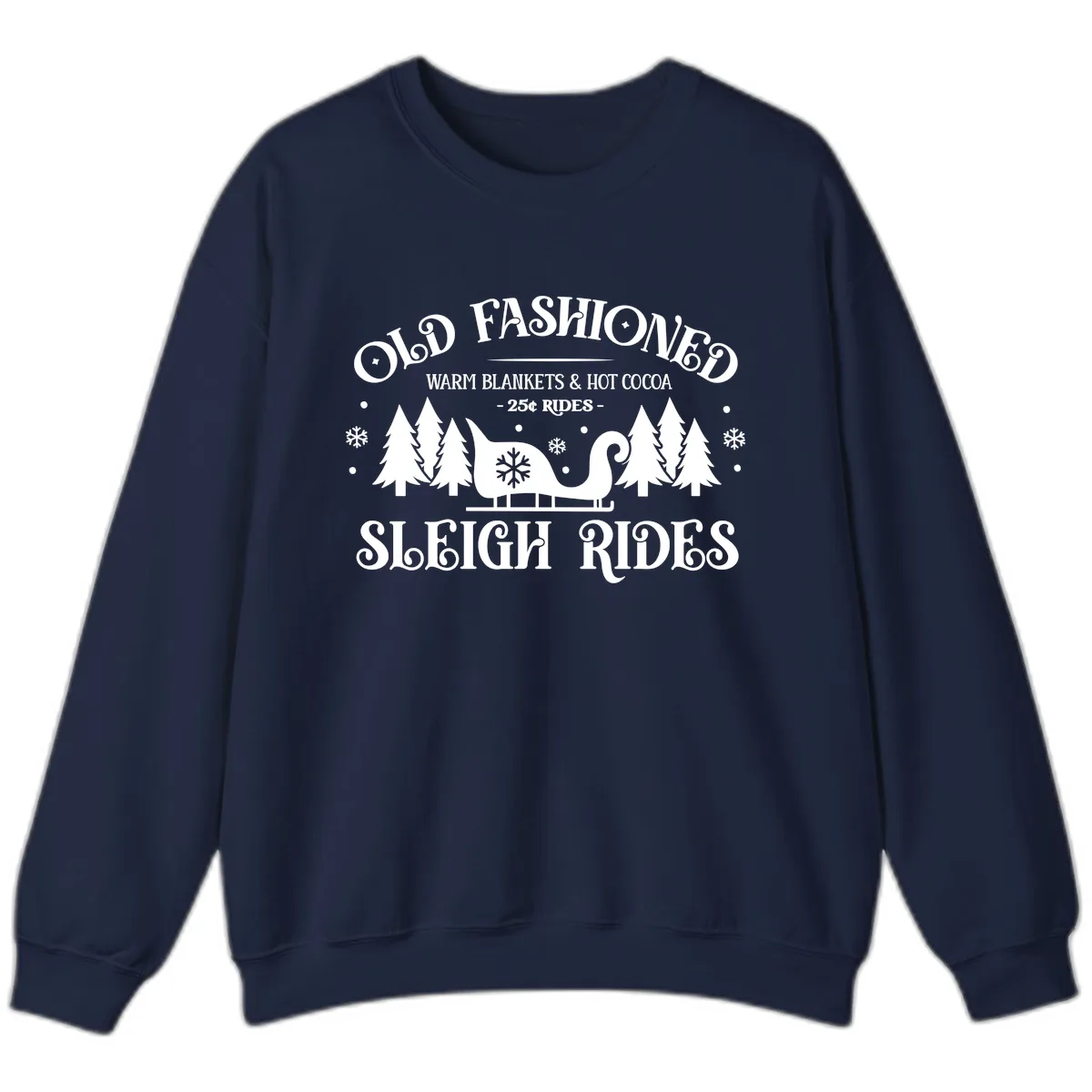 Old Fashioned Sleigh Ride Sweatshirt in Navy
