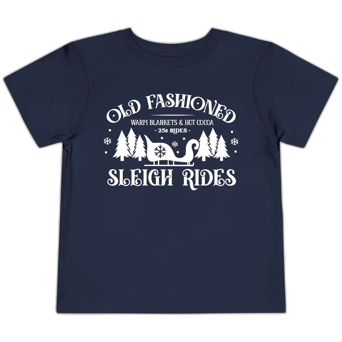 Old Fashioned Sleigh Ride Toddler T-Shirt in Navy
