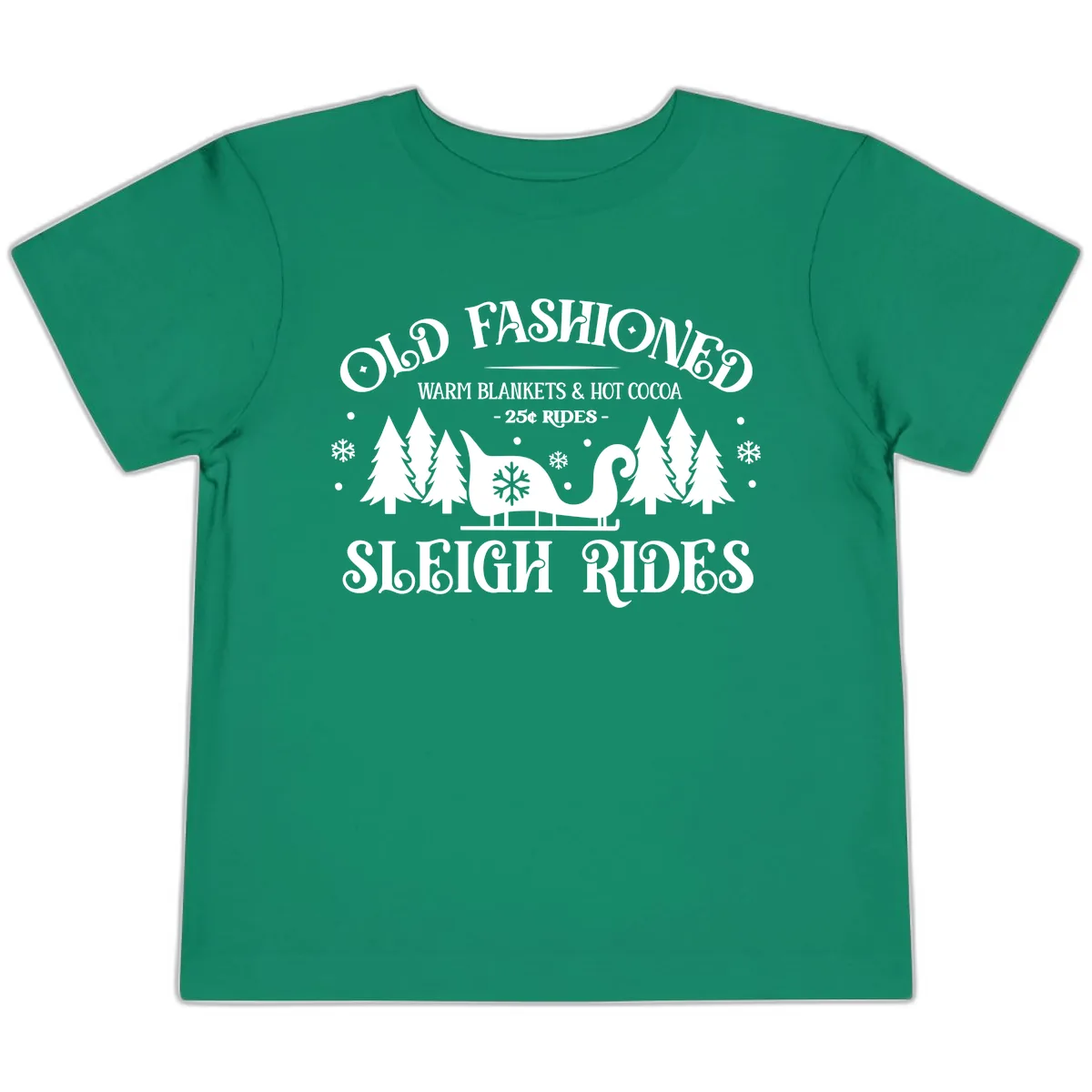 Old Fashioned Sleigh Ride Toddler T-Shirt in Kelly