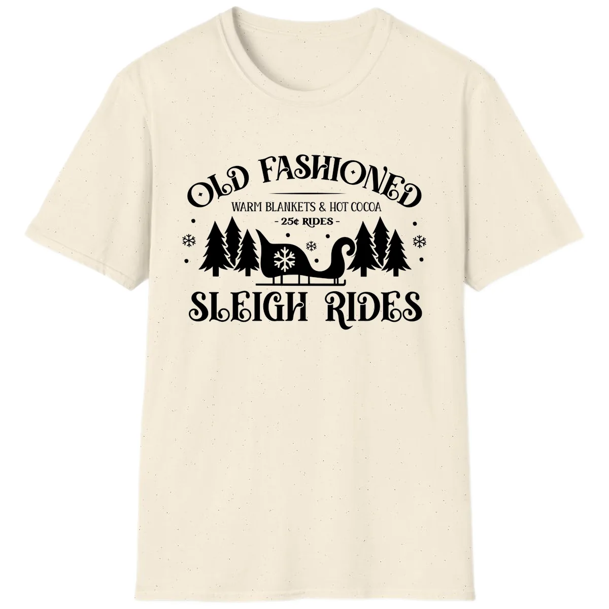 Old Fashioned Sleigh Ride T-Shirt in Natural