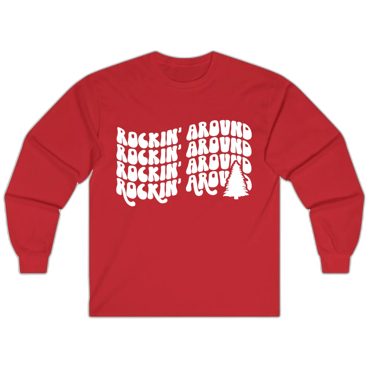 Rockin Around The Christmas Tree Long Sleeve in Red