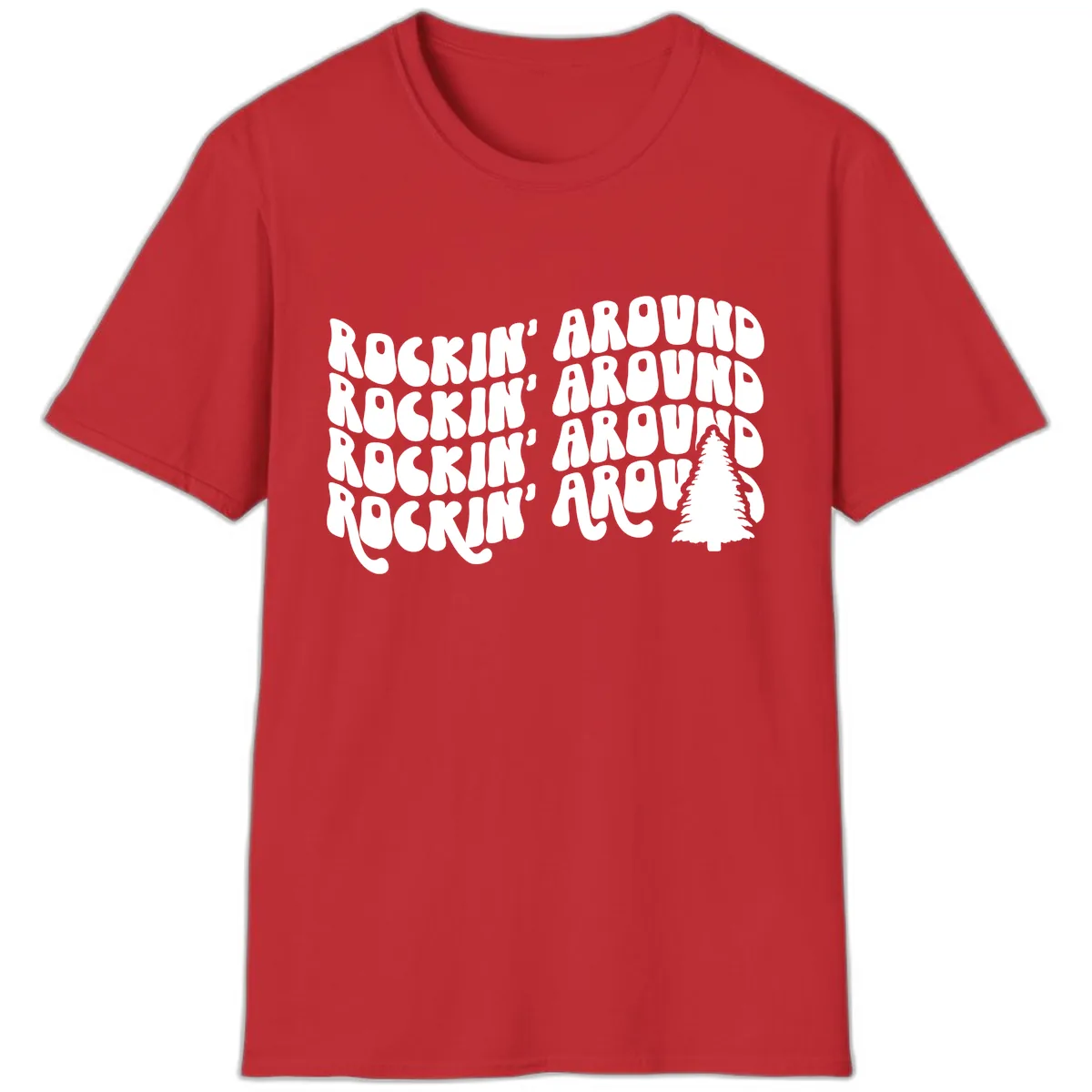 Rockin Around The Christmas Tree T-Shirt in Red