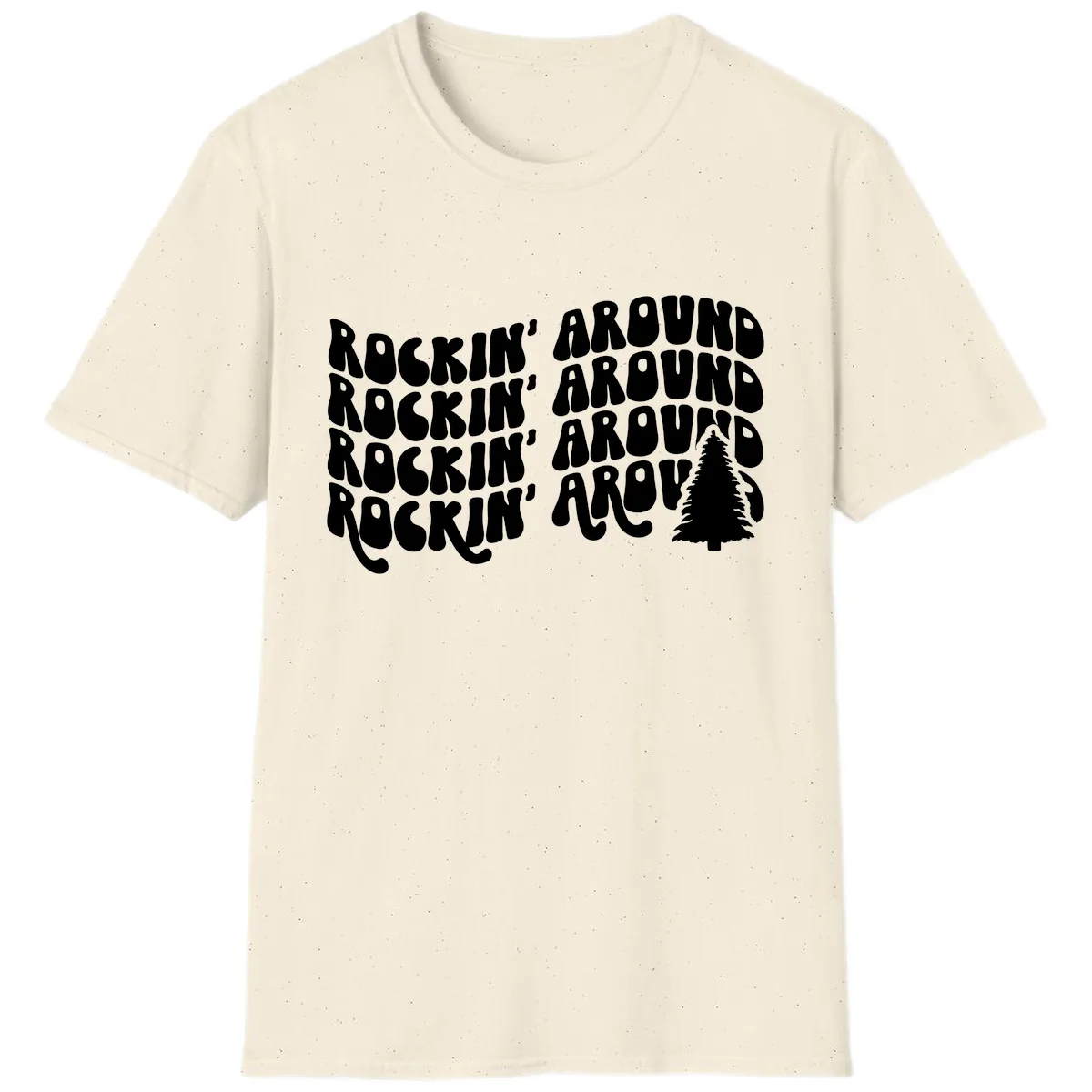 Rockin Around The Christmas Tree T-Shirt in Natural