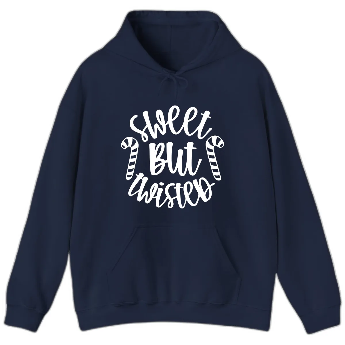Sweet But Twisted Candy Cane Hoodie in Navy