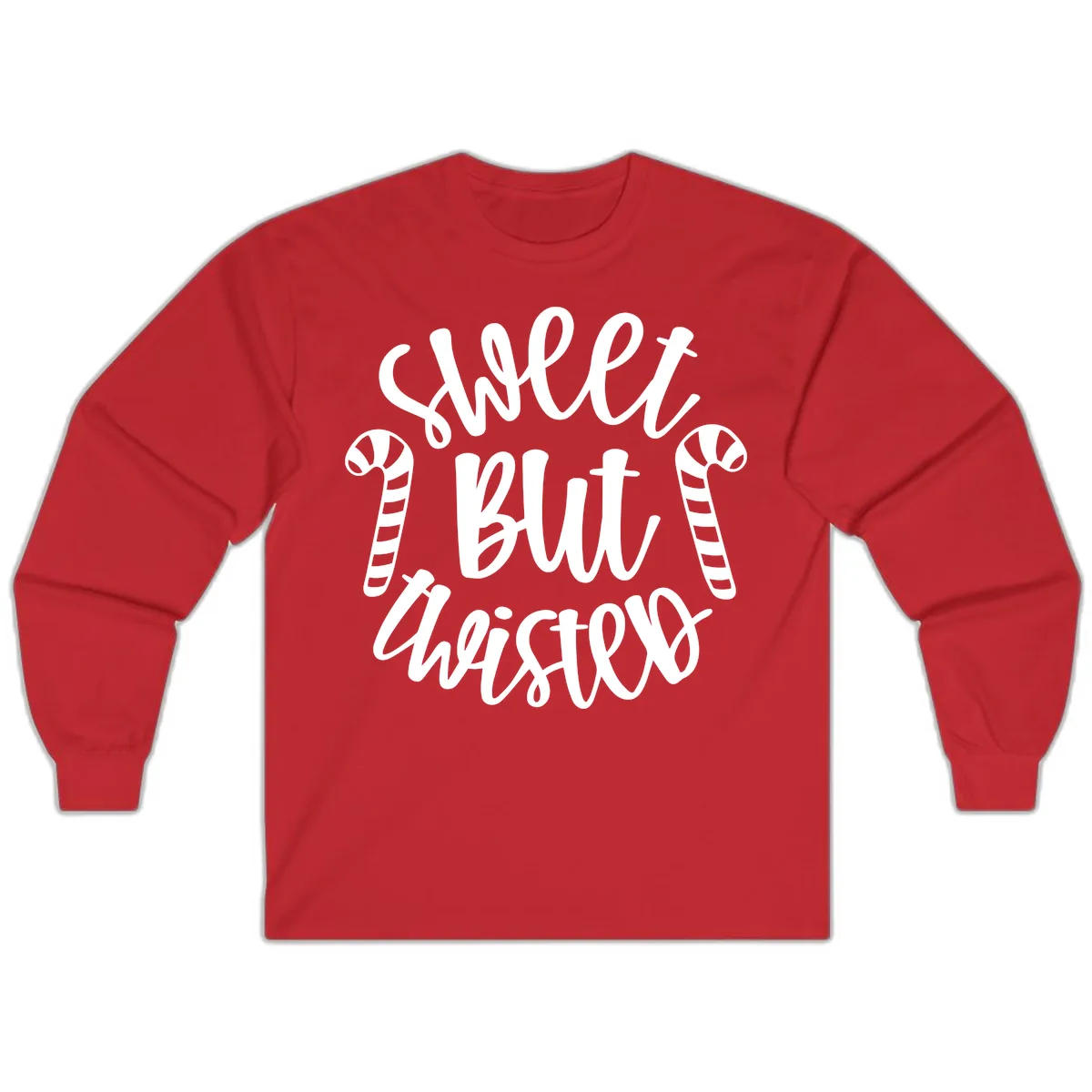 Sweet But Twisted Candy Cane Long Sleeve in Red
