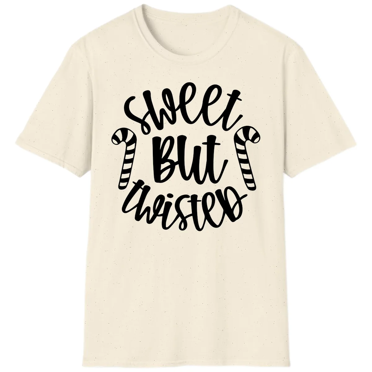 Sweet But Twisted Candy Cane T-Shirt in Natural