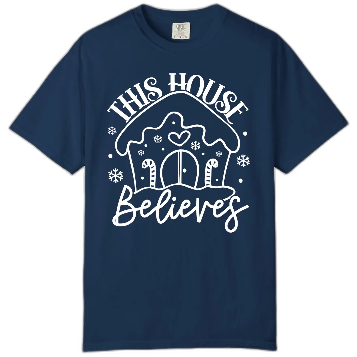 This House Believes Gingerbread Design Comfort Color in Navy