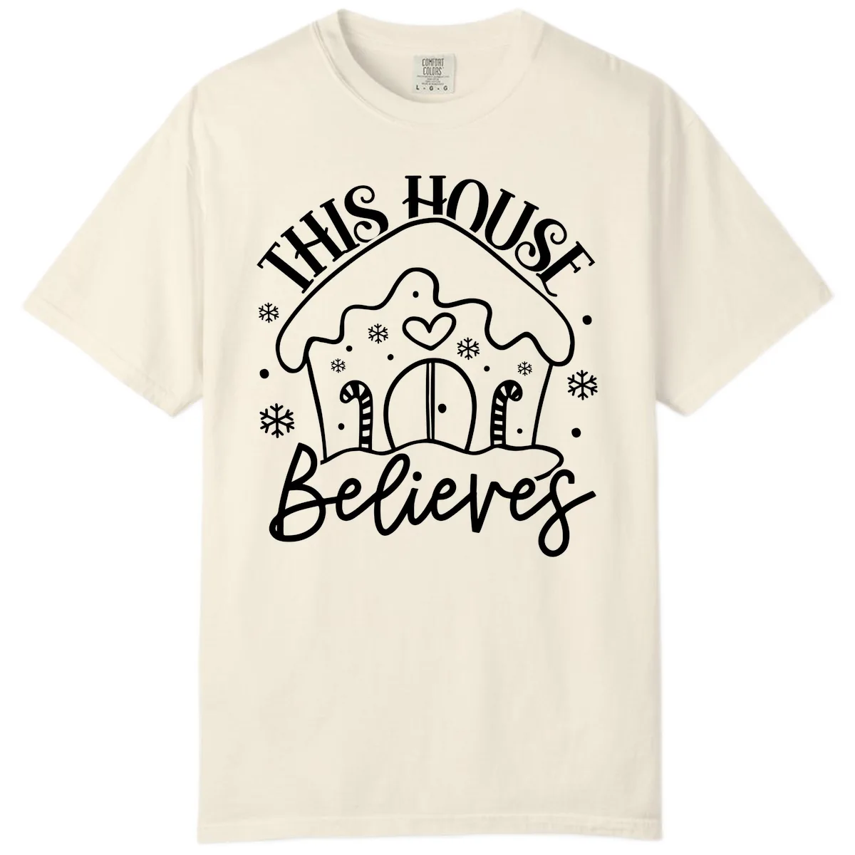 This House Believes Gingerbread Design Comfort Color in Ivory
