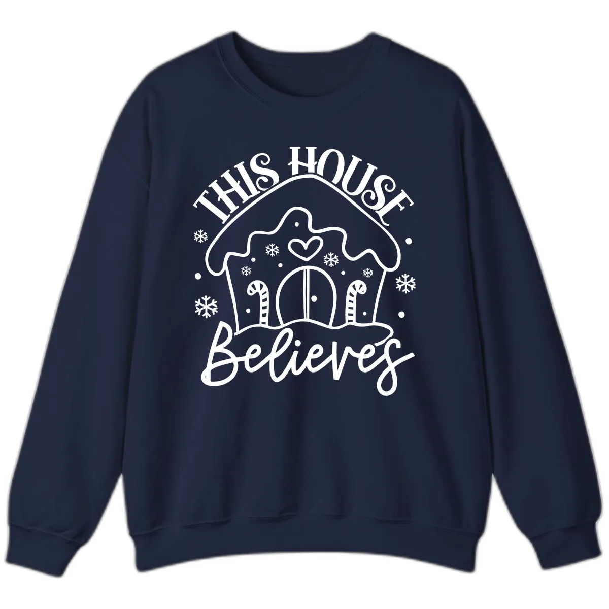 This House Believes Gingerbread Design Sweatshirt in Navy