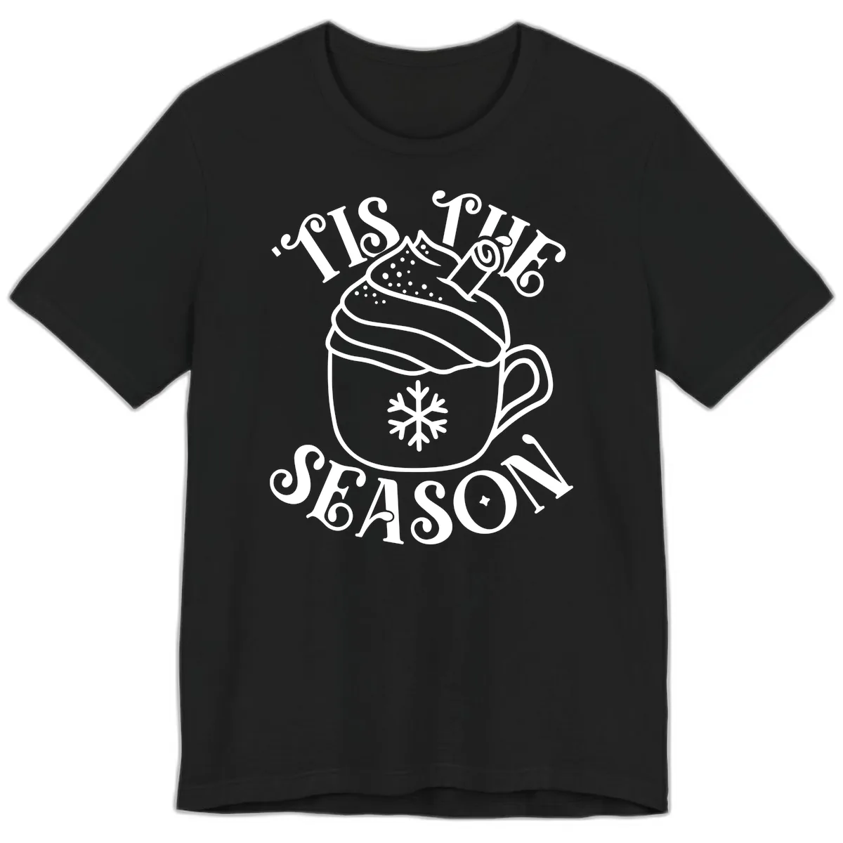 Tis The Season Hot Cocoa Mug Premium T-Shirt in Black