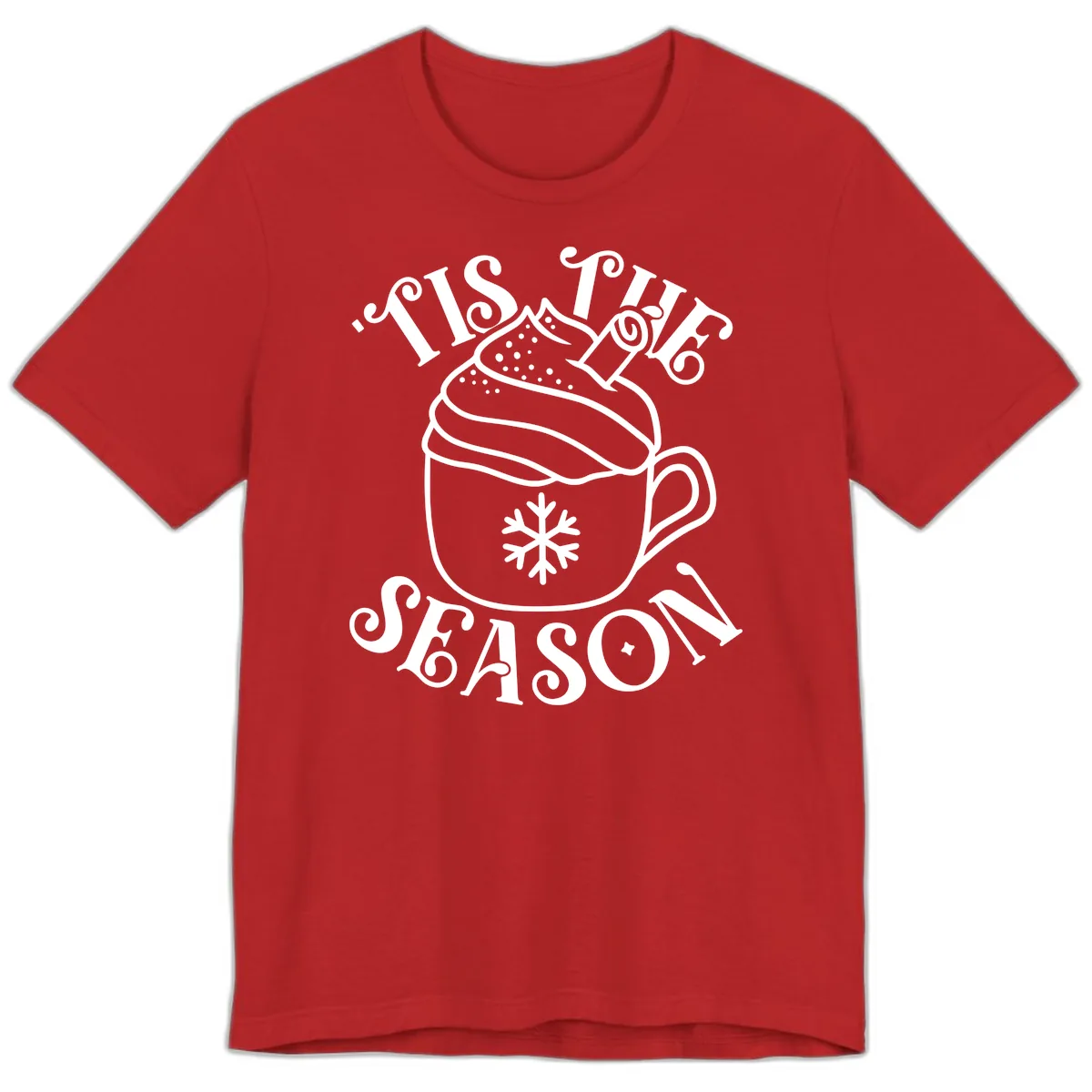 Tis The Season Hot Cocoa Mug Premium T-Shirt in Red