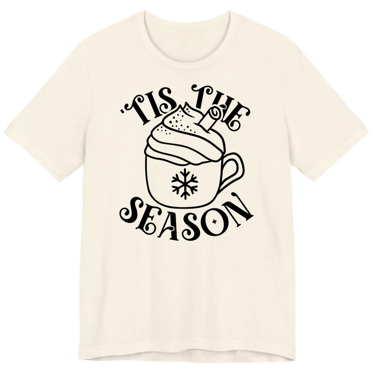 Tis The Season Hot Cocoa Mug Premium T-Shirt in Natural