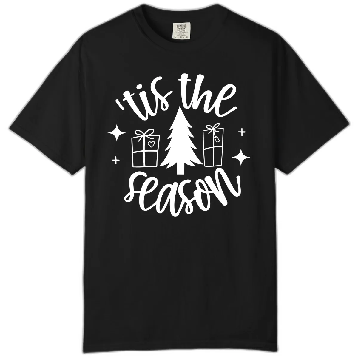 Tis The Season Holiday Gifts Comfort Color in Black