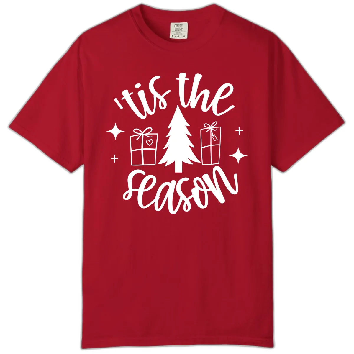 Tis The Season Holiday Gifts Comfort Color in Red