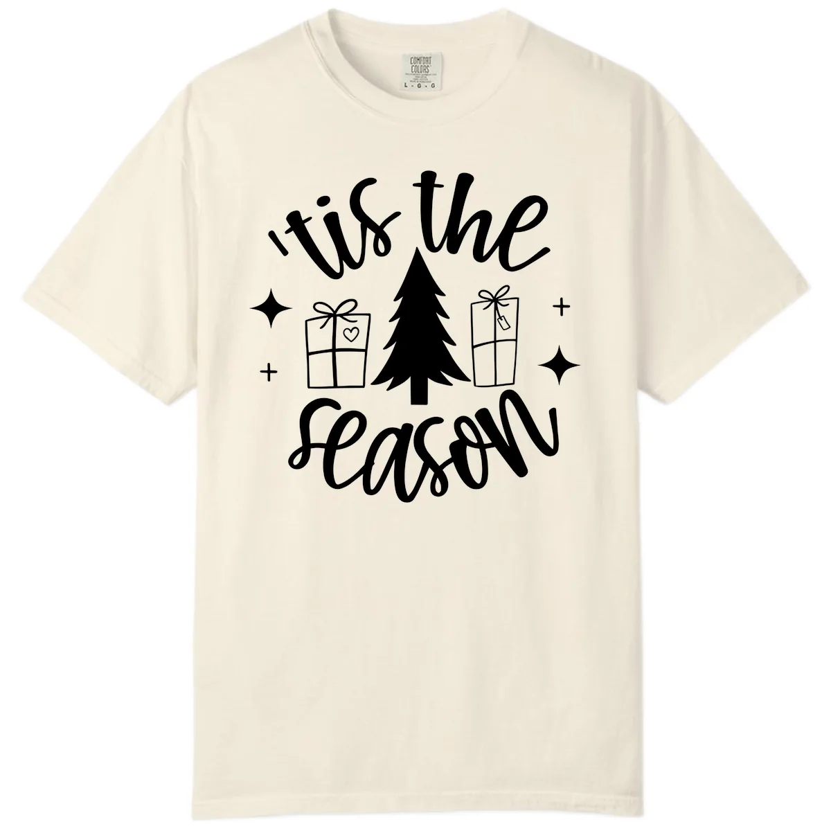 Tis The Season Holiday Gifts Comfort Color in Ivory