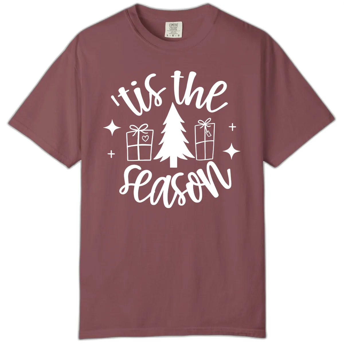 Tis The Season Holiday Gifts Comfort Color in Brick
