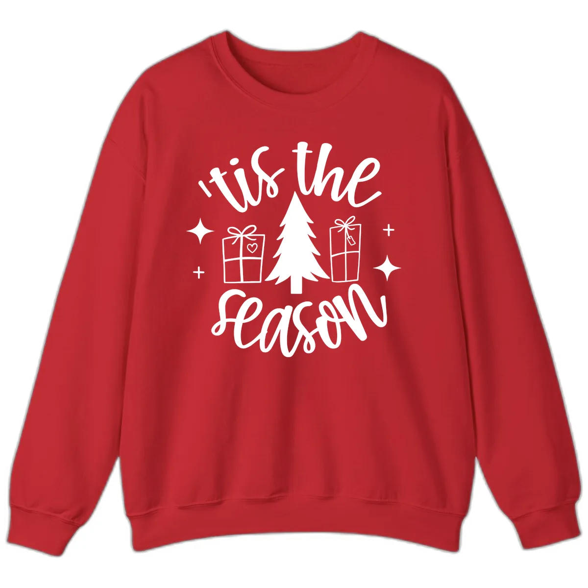 Tis The Season Holiday Gifts Sweatshirt in Red