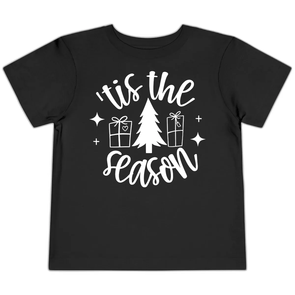 Tis The Season Holiday Gifts Toddler T-Shirt in Black