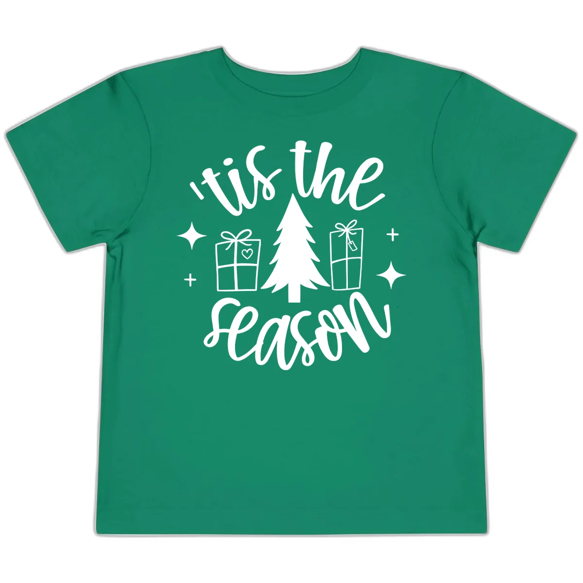 Tis The Season Holiday Gifts Toddler T-Shirt in Kelly