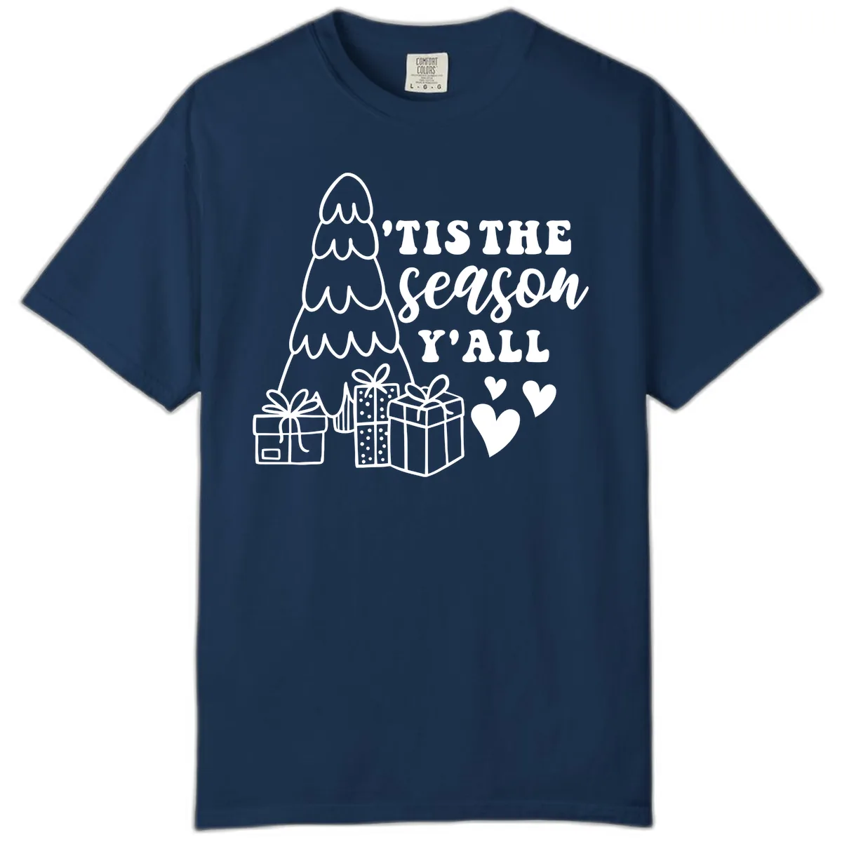 Tis The Season Y'all Holiday Design Comfort Color in Navy