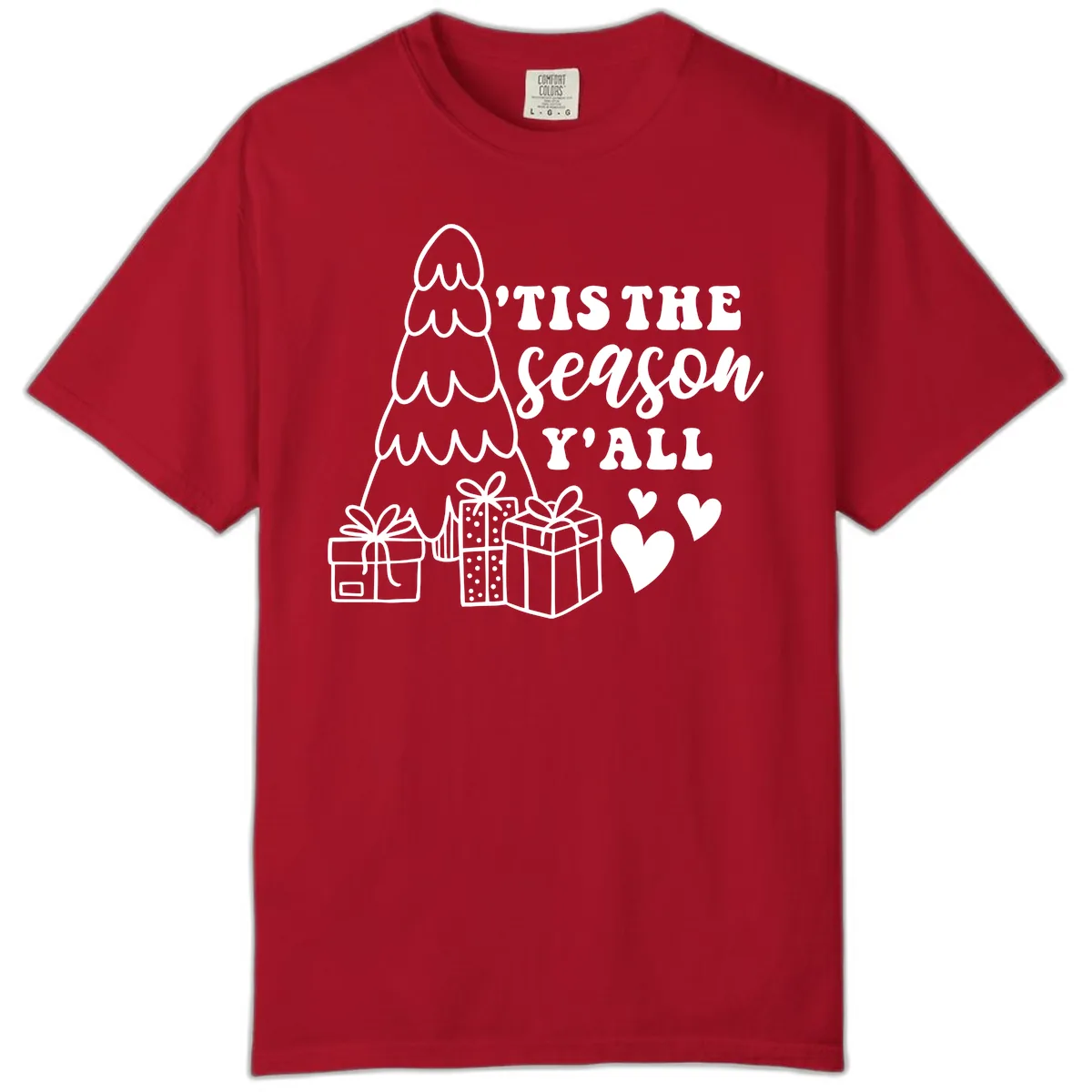 Tis The Season Y'all Holiday Design Comfort Color in Red