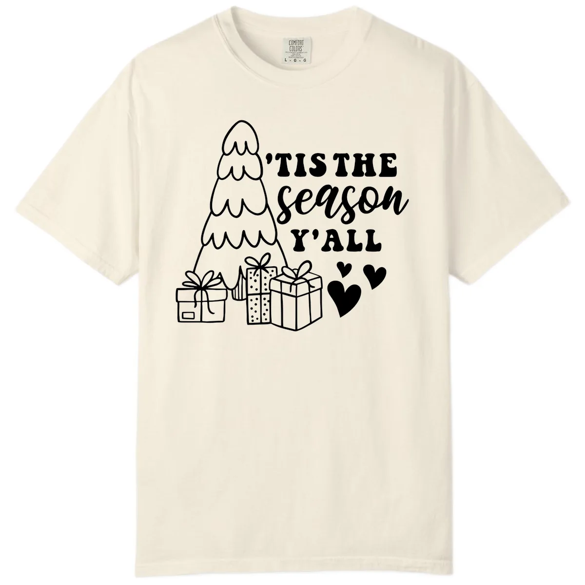 Tis The Season Y'all Holiday Design Comfort Color in Ivory