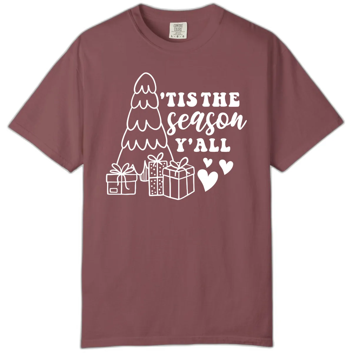 Tis The Season Y'all Holiday Design Comfort Color in Brick
