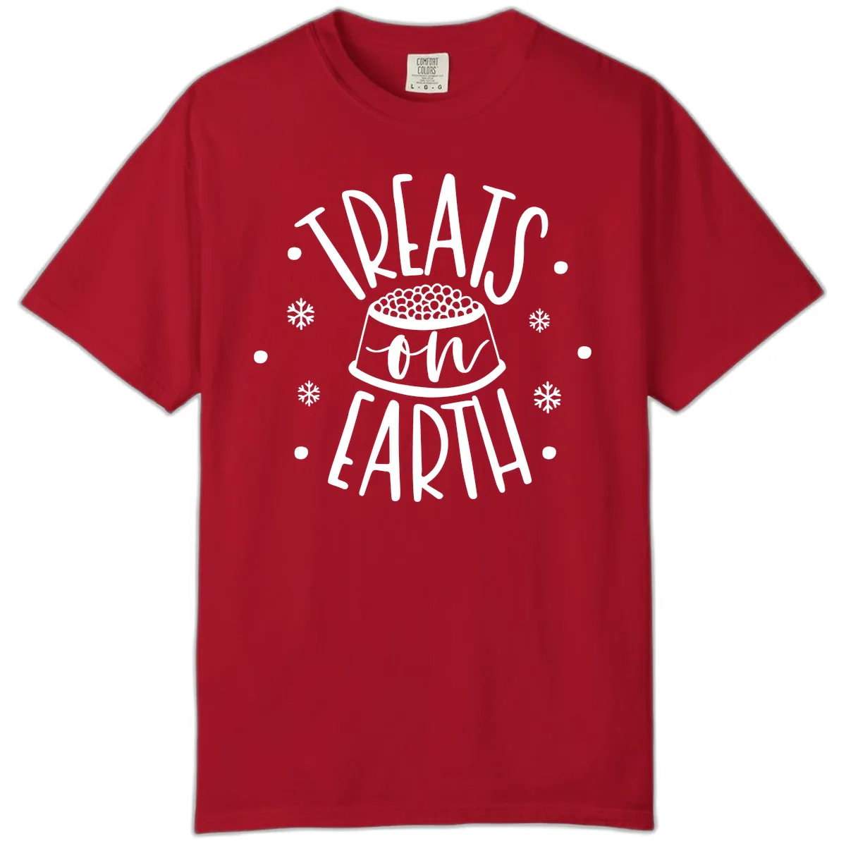 Treats On Earth Holiday Pet Design Comfort Color in Red