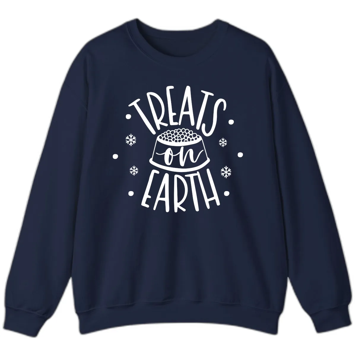 Treats On Earth Holiday Pet Design Sweatshirt in Navy