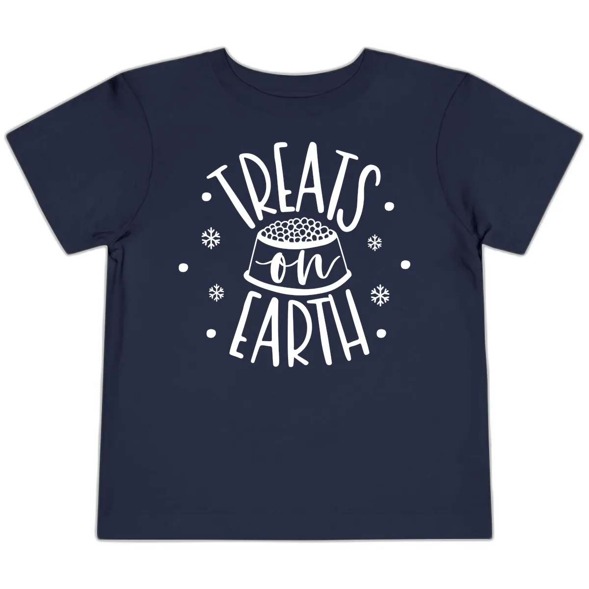 Treats On Earth Holiday Pet Design Toddler T-Shirt in Navy