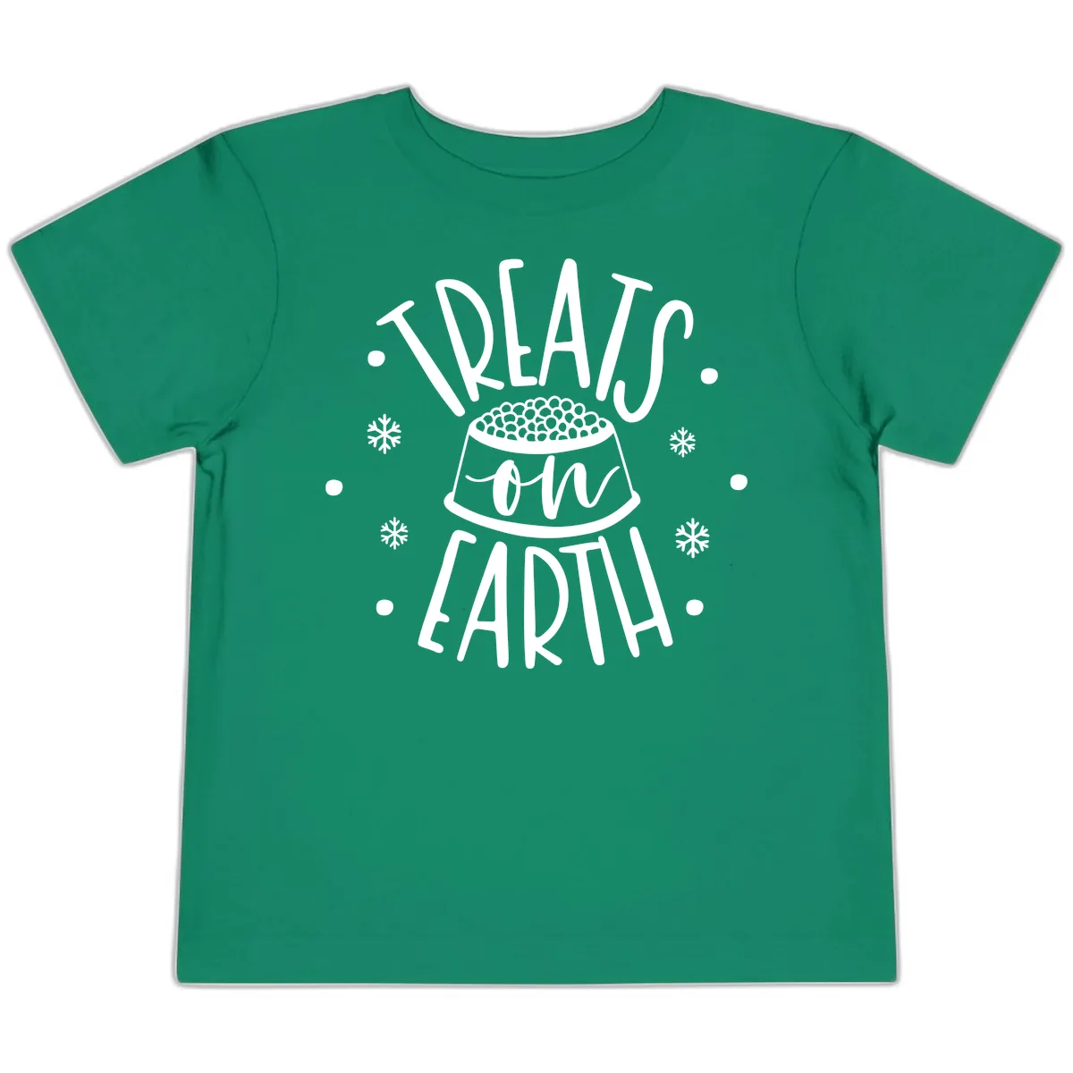Treats On Earth Holiday Pet Design Toddler T-Shirt in Kelly