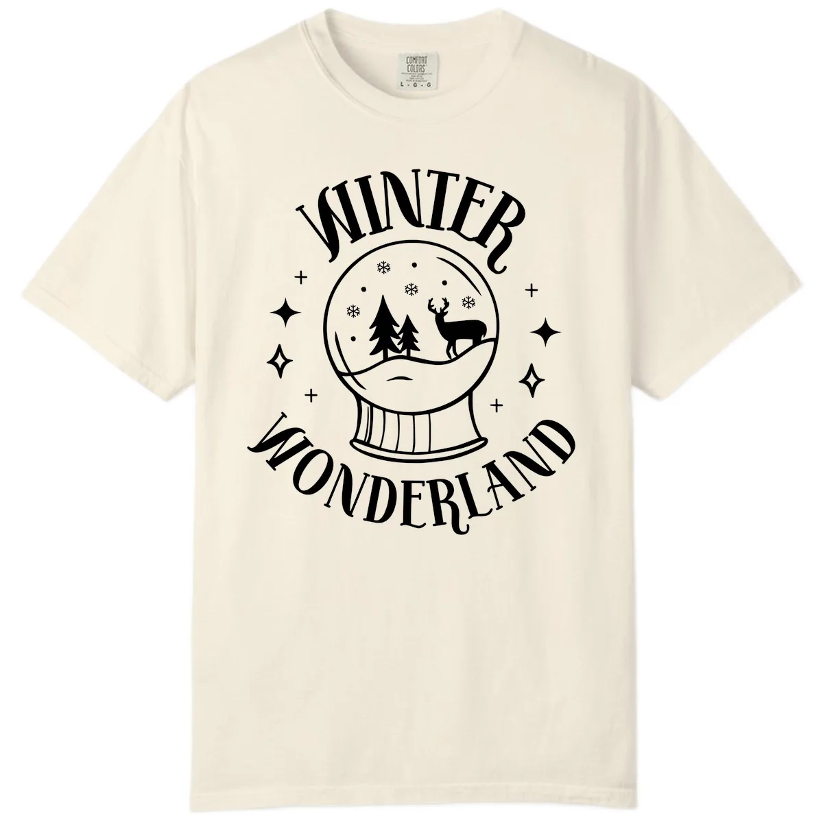 Winter Wonderland Snow Globe Comfort Color in Ivory