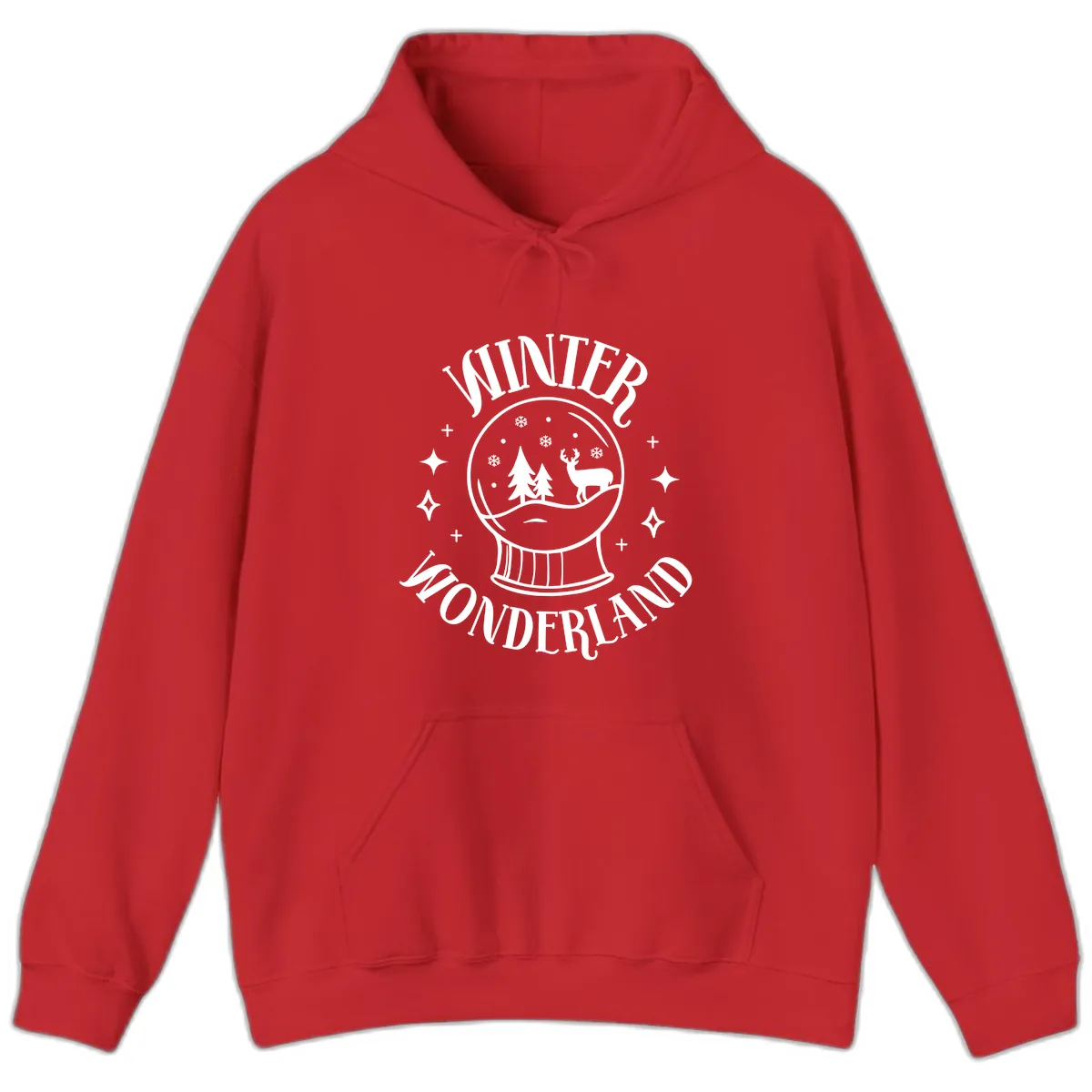 Winter Wonderland Snow Globe Hoodie in Red