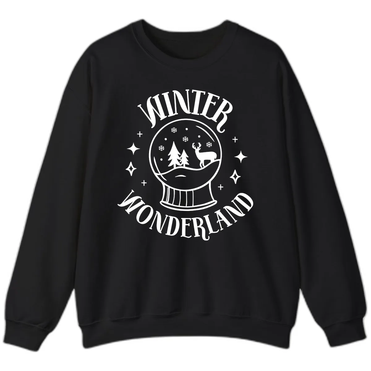 Winter Wonderland Snow Globe Sweatshirt in Black