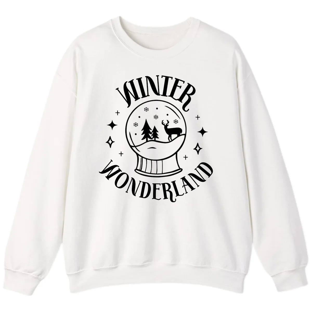 Winter Wonderland Snow Globe Sweatshirt in White