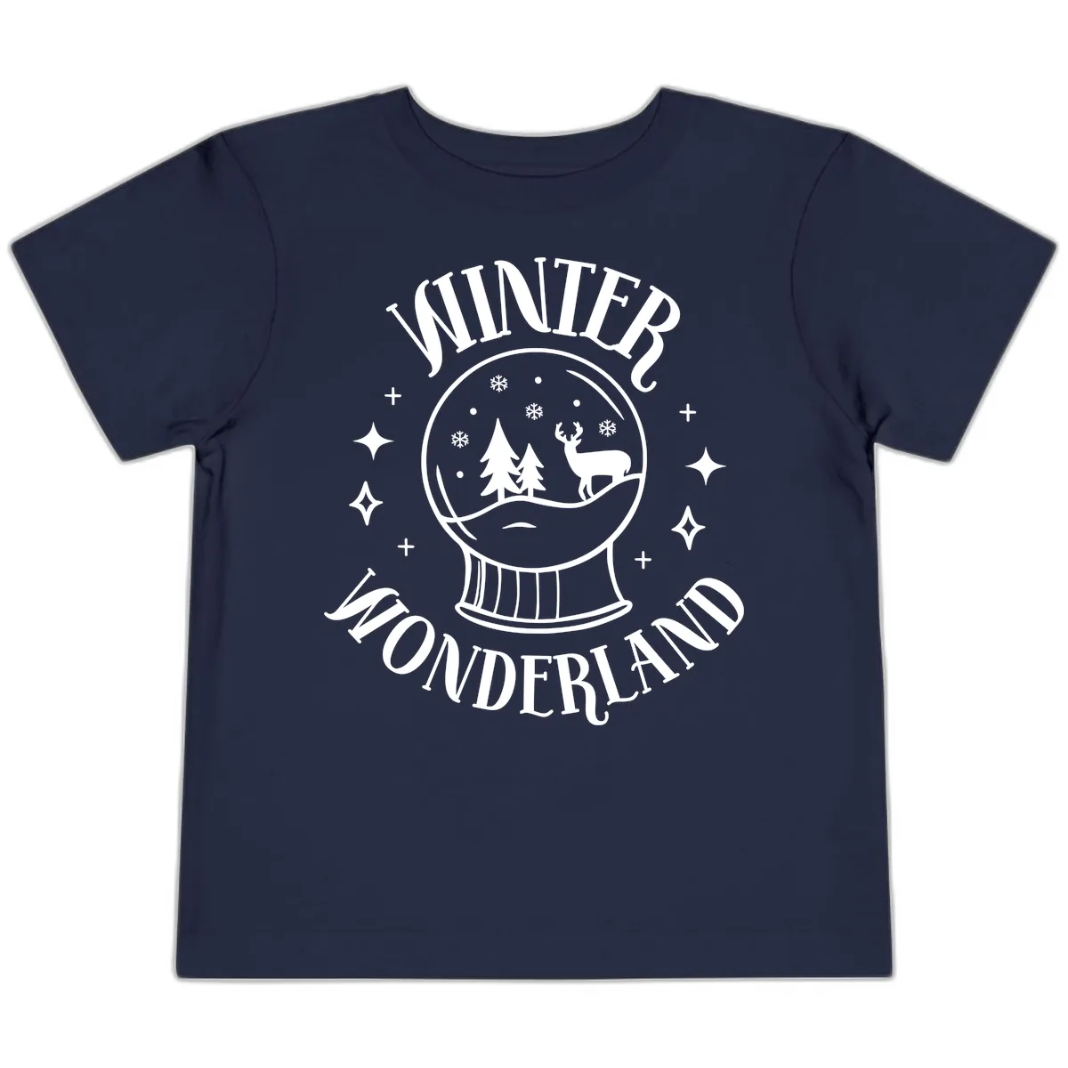 Winter Wonderland Snow Globe Toddler T-Shirt in Navy