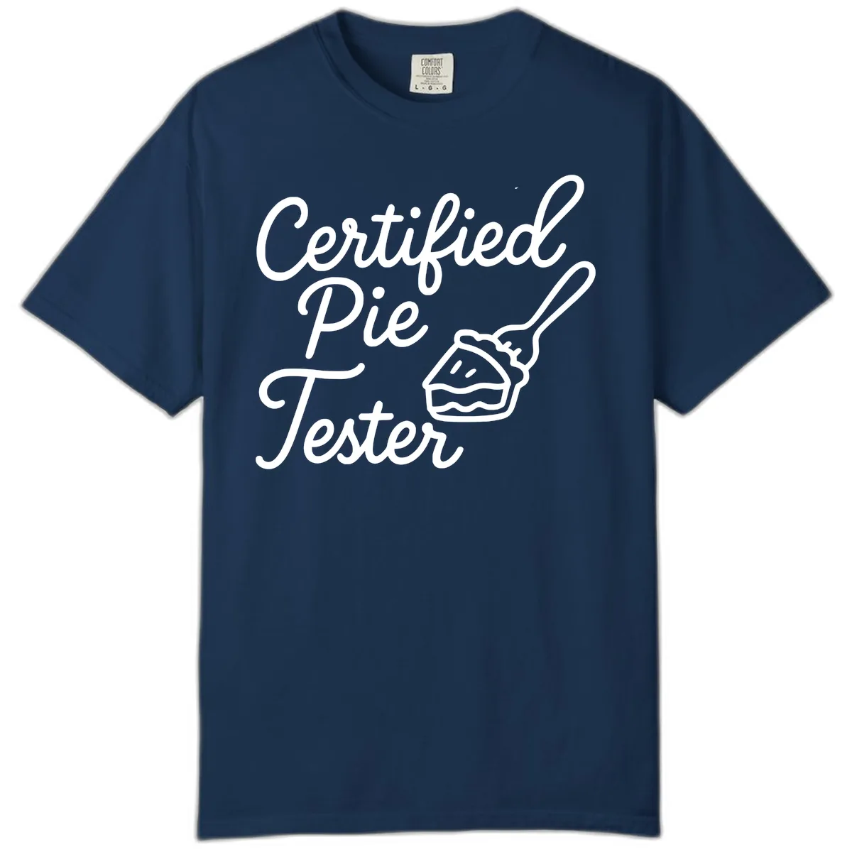 Certified Pie Tester Design Comfort Color in Navy
