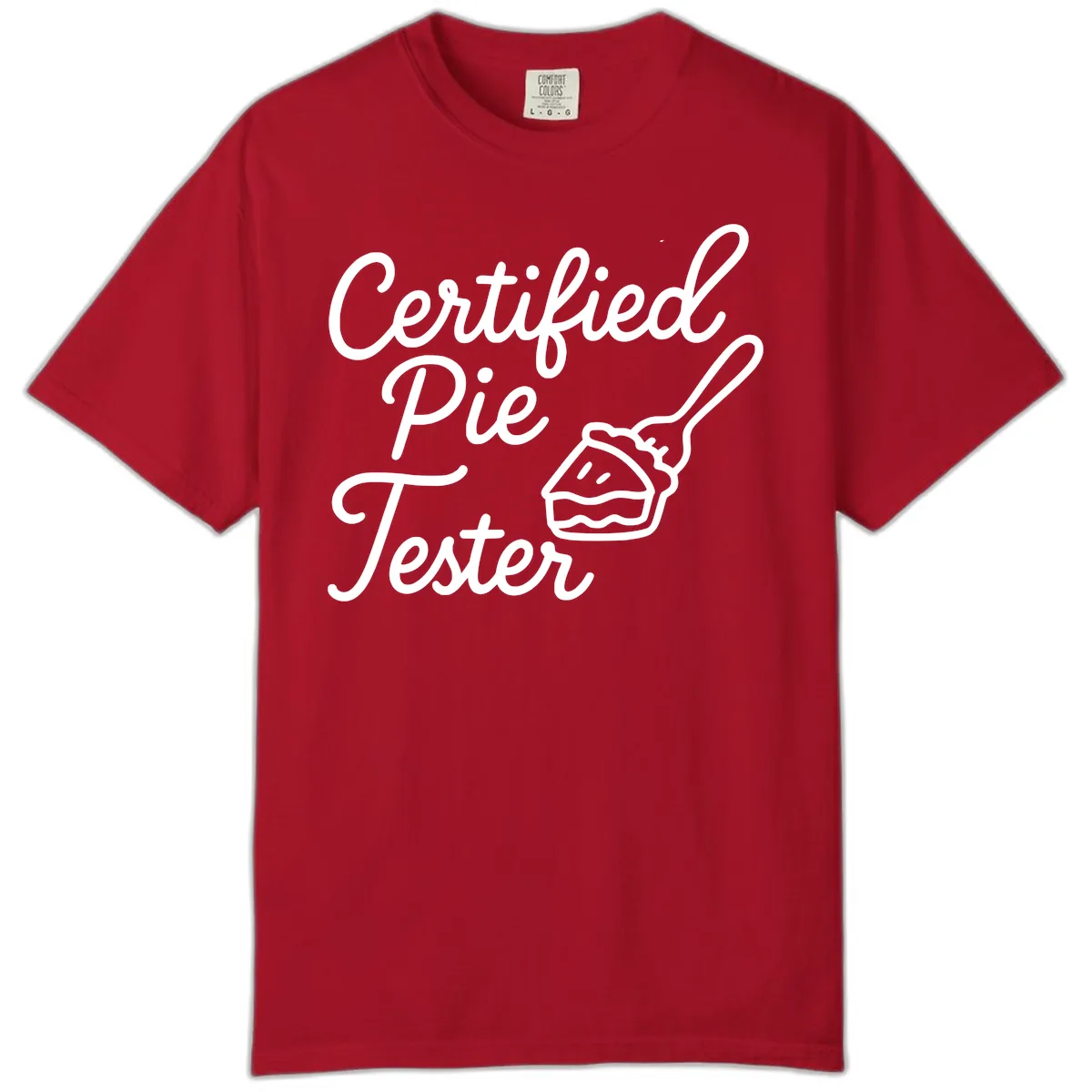 Certified Pie Tester Design Comfort Color in Red