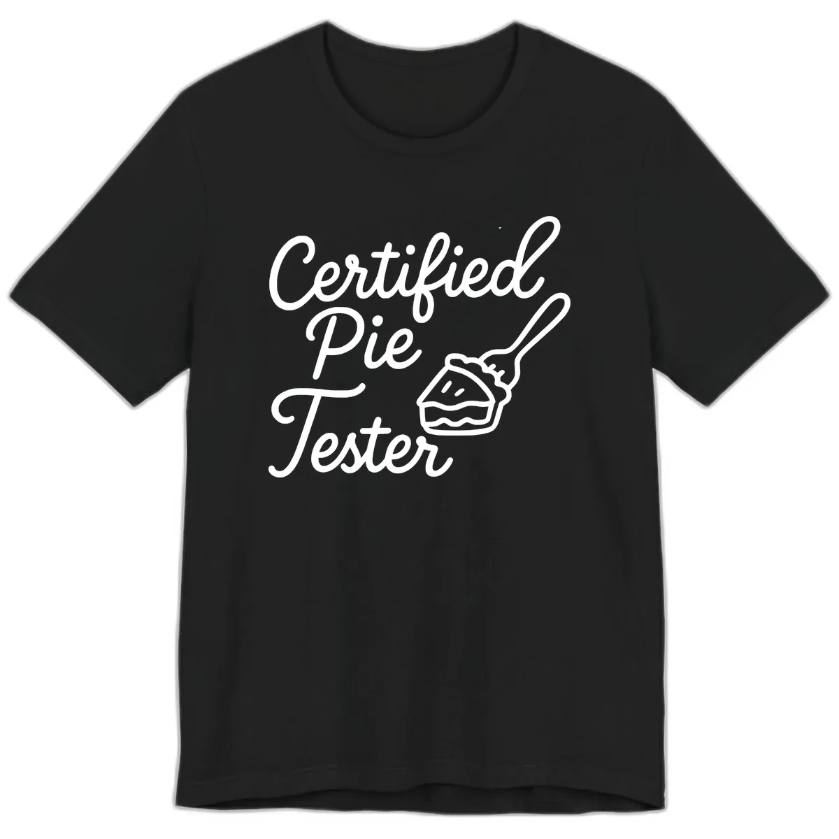Certified Pie Tester Design Premium T-Shirt in Black