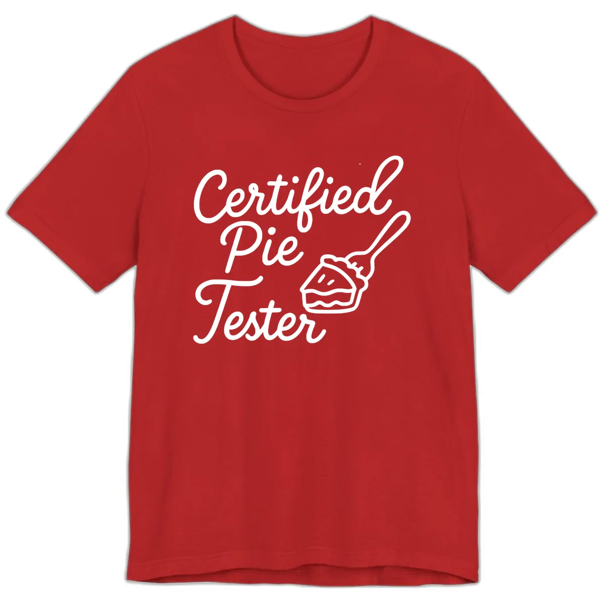 Certified Pie Tester Design Premium T-Shirt in Red