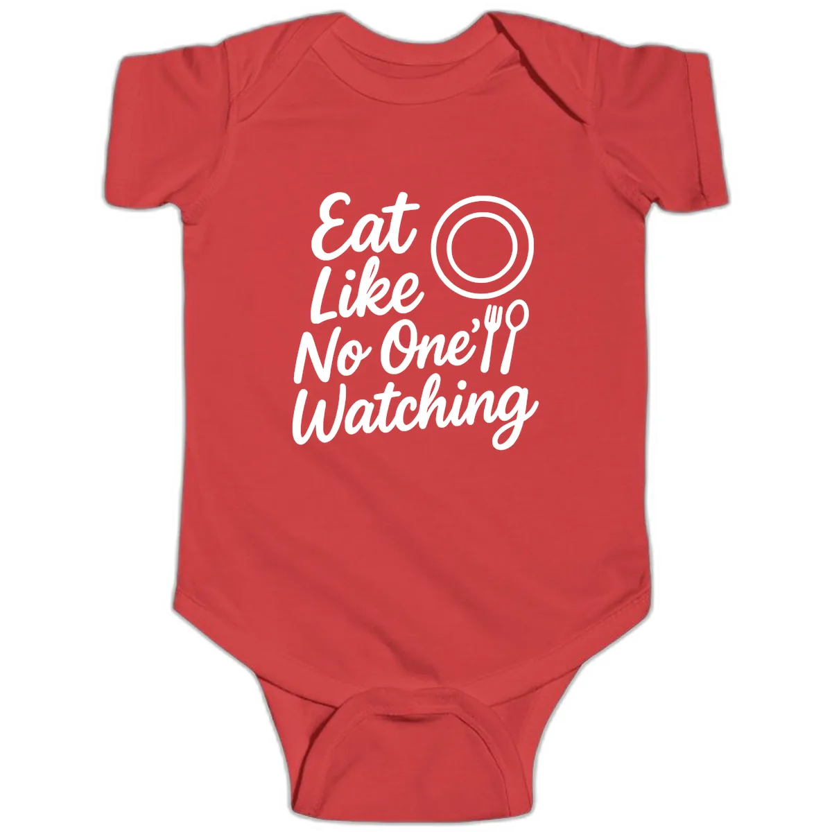 Eat Like No One Is Watching Baby Onesie in Red