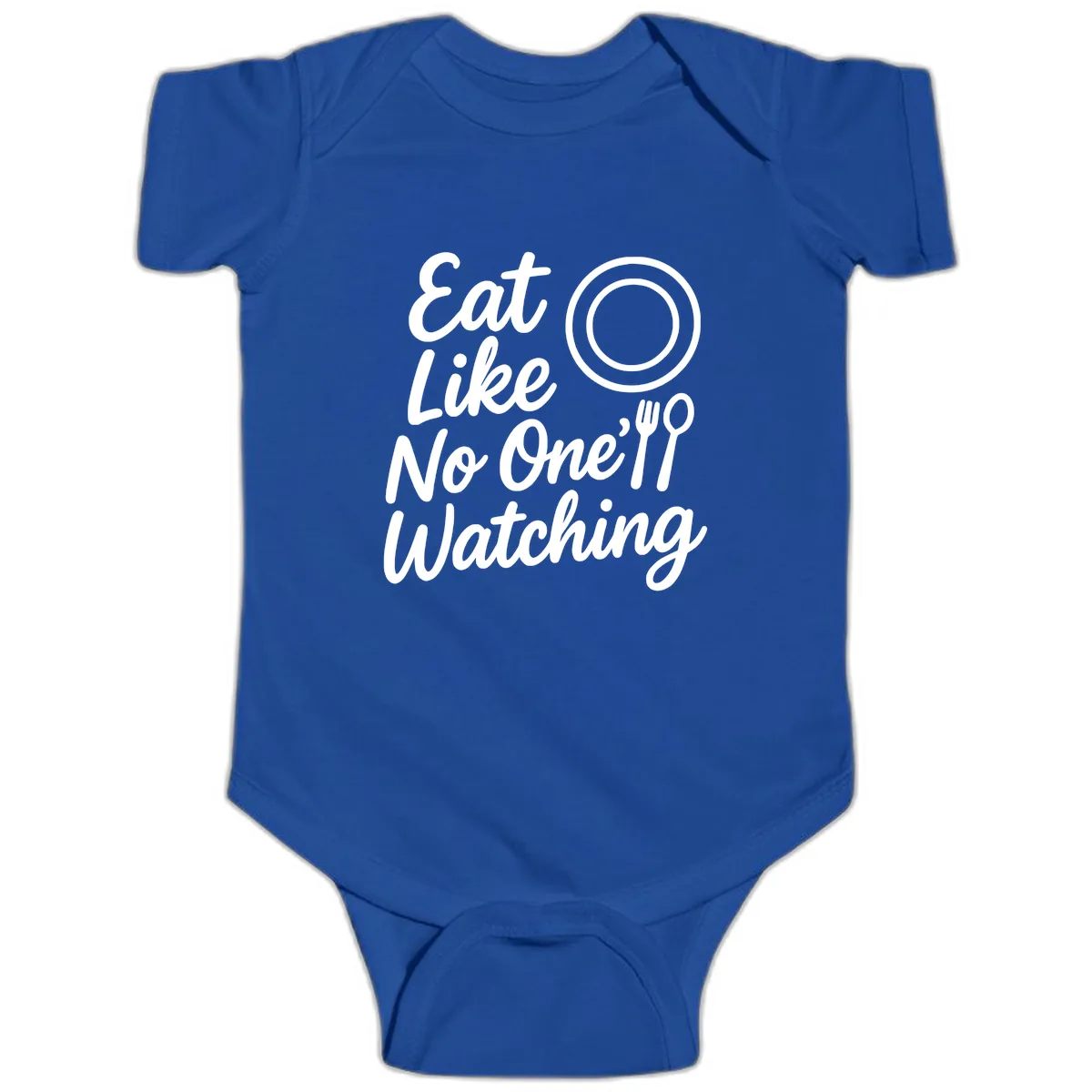 Eat Like No One Is Watching Baby Onesie in Royal
