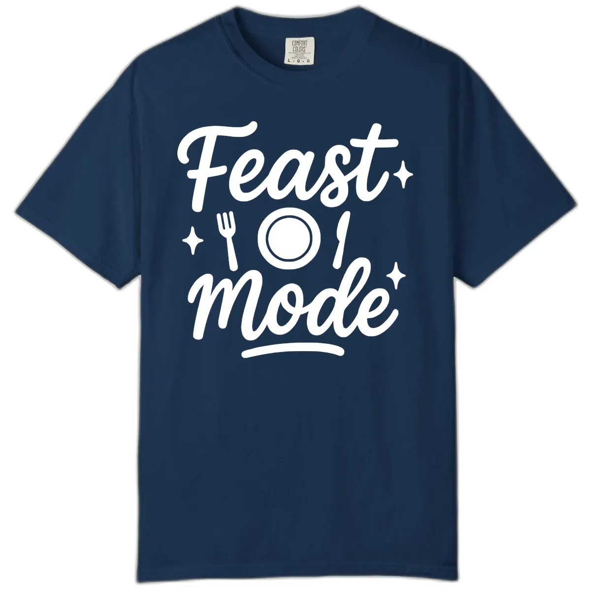 Feast Mode Typography Design Comfort Color in Navy