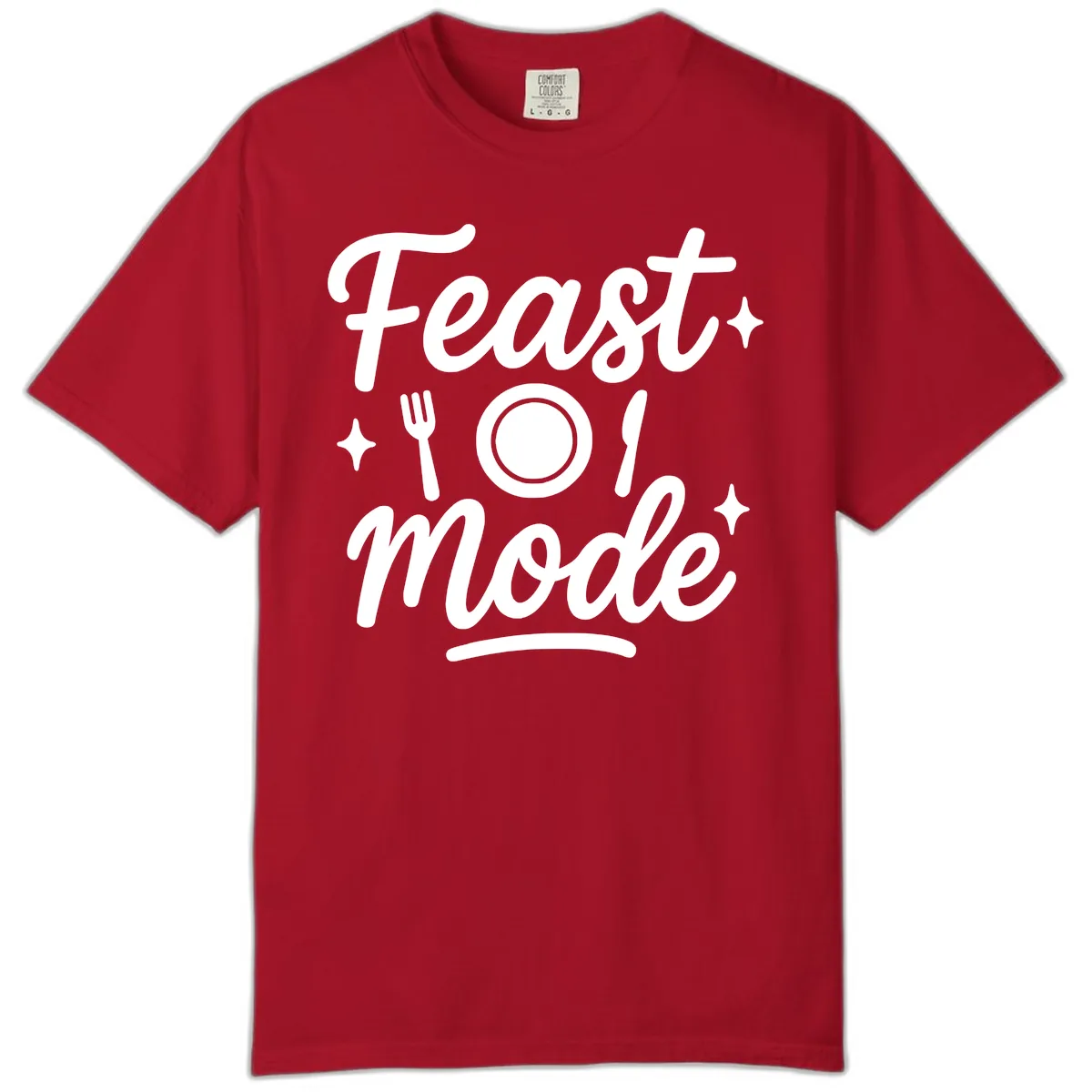 Feast Mode Typography Design Comfort Color in Red