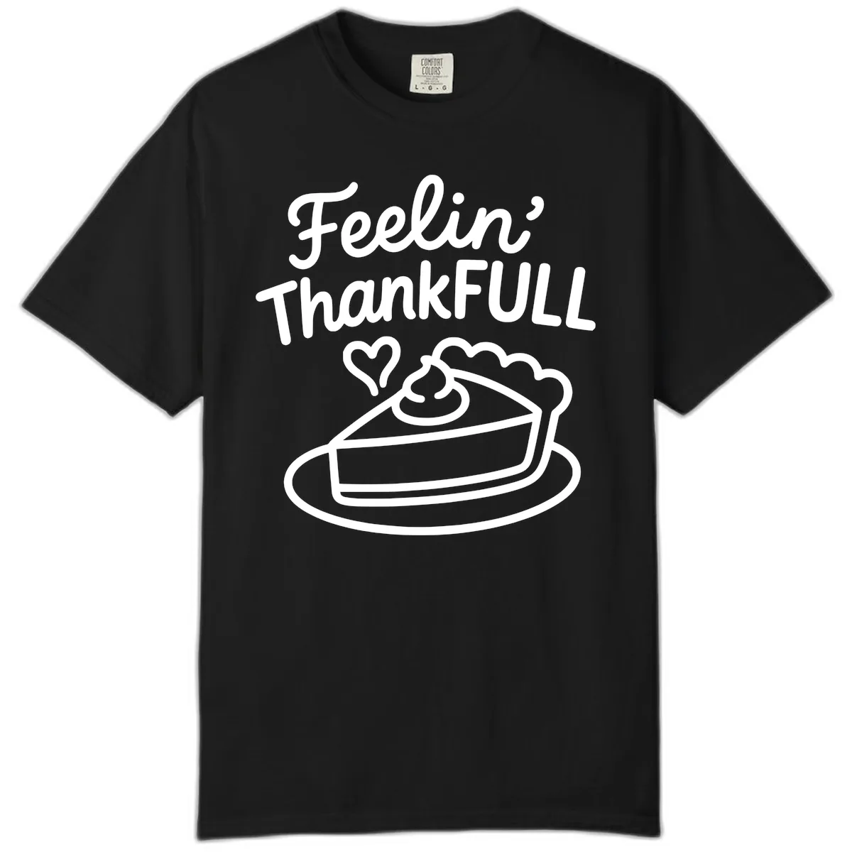 Feelin Thankfull Pie Slice Comfort Color in Black