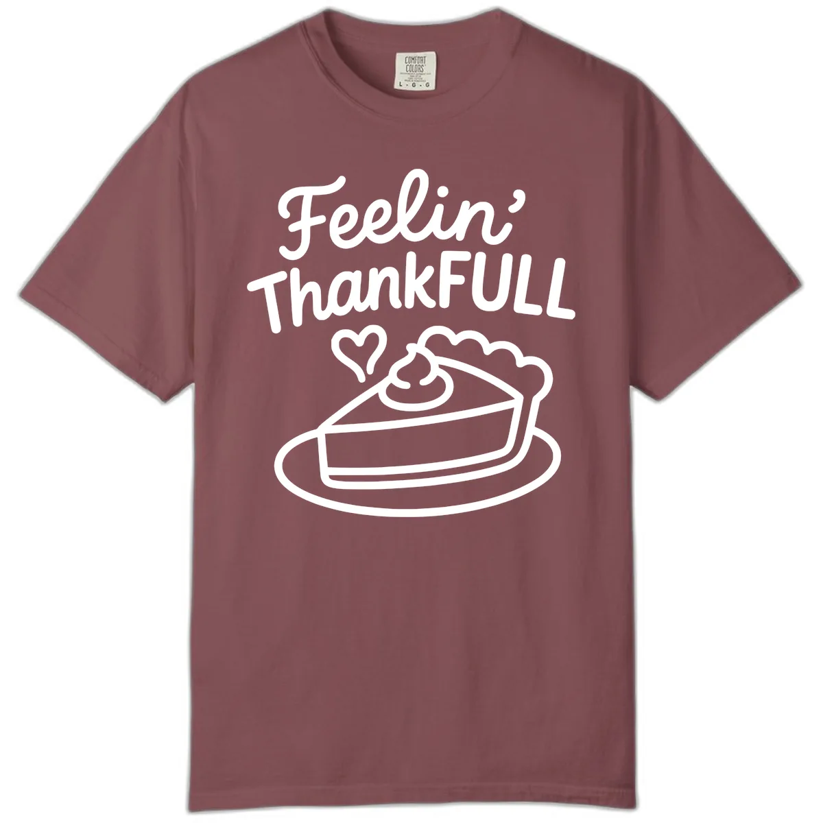 Feelin Thankfull Pie Slice Comfort Color in Brick
